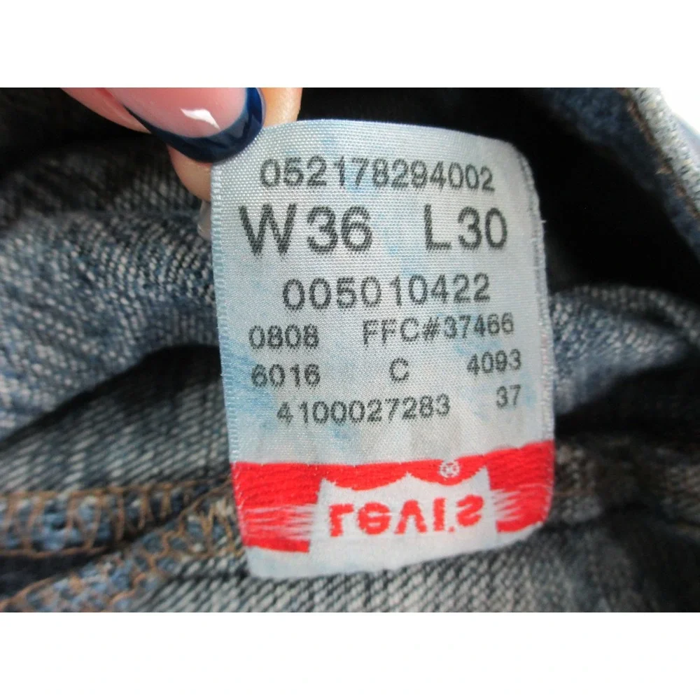 Levi's 501XX Pants Mens 36 Blue Denim Jeans Straight Buttonfly Casual 36X30 00s*